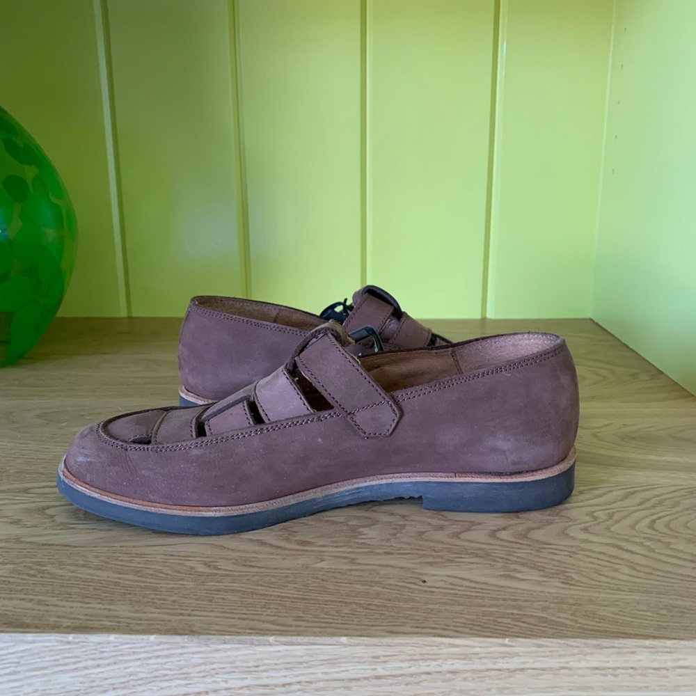 Vintage Lands End made in Spain suede fisherman sandals GUC size 7 - Picture 4 of 5
